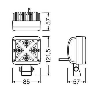 Osram LED Fernscheinwerfer Cube MX85-SP