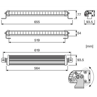 Osram LED Lightbar Combi FX500-CB 57CM