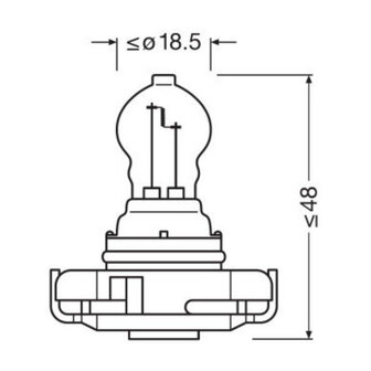 Osram PSX24W 12V 24W Gl&uuml;hbirne Original Line PG20-7