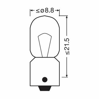 Osram T4W Gl&uuml;hbirne 24V 4W BA9s Truckstar Pro 2 St&uuml;ck