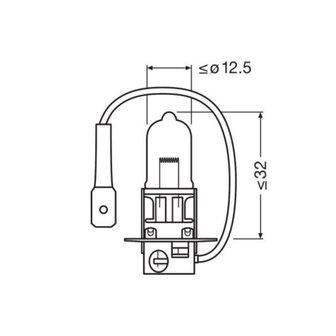 Osram H3 Halogen Birne 12V 100W PKY22s Super Bright Premium