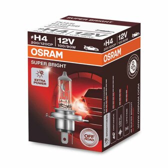 Osram H4 Halogen Birne 12V 100/90W PU43t Super Bright Premium