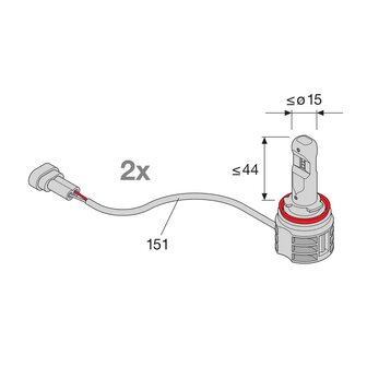 Osram H11 LED Hauptscheinwerfer Satz 12/24 volt OFF-ROAD ONLY