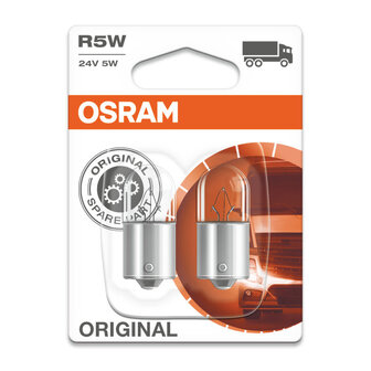 Osram Gl&uuml;hbirne 24V Original Line R5W, BAY15d 2 St&uuml;ck