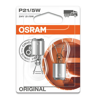 Osram Gl&uuml;hbirne 24V Original Line P21/5W, BAY15d 2 St&uuml;ck