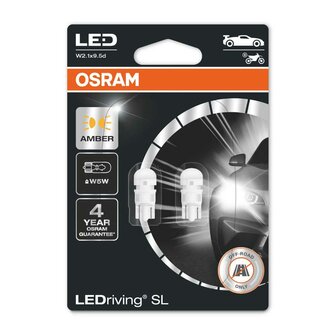 Osram W5W/WY5W LED Retrofit Orange 12V W2.1x9.5d 2 St&uuml;ck | OFF-ROAD ONLY