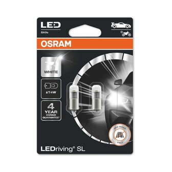 Osram T4W LED Retrofit Wei&szlig; 12V BA9s 2 St&uuml;ck | OFF-ROAD ONLY
