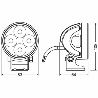Osram LED Fernscheinwerfer Rund VX80-WD
