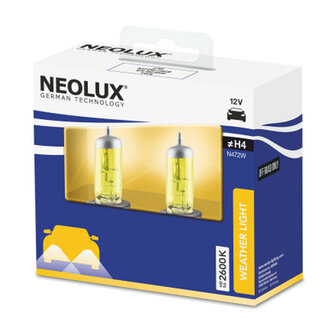 Neolux H4 Halogen Birne Gelb 12V P43T 2 St&uuml;ck