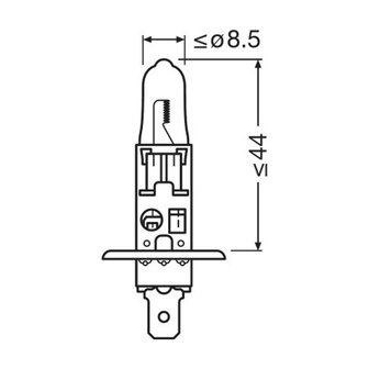 Neolux H1 Halogen Birne Gelb 12V P14.5s 2 St&uuml;ck