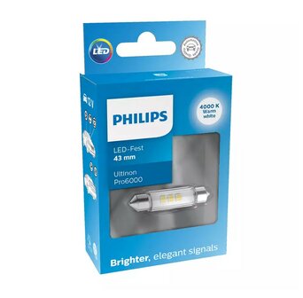 Philips SV8.5 Festoon 43 mm Neutralwei&szlig; 4000 K 12 V