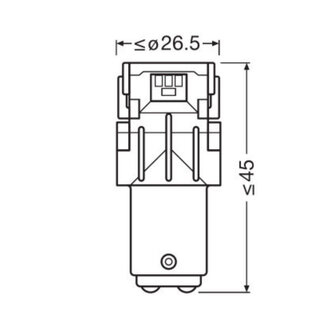 Osram P21/5W LED Retrofit Rot 12V BAY15d 2 St&uuml;ck | OFF-ROAD ONLY