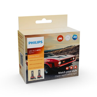 Philips H11 Ultinon Classic LED-Scheinwerfer-Set