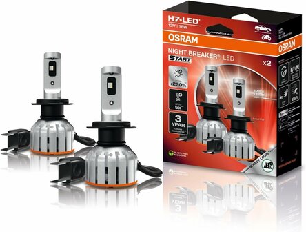 Osram Night Breaker LED Start H7 ECE-zugelassenes Set | +230%