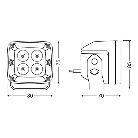 Osram Cube LED Verstraler VX80-SP 2 stuks