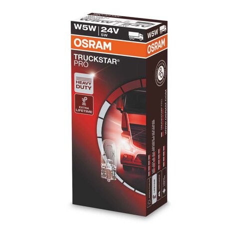 Osram W5W Glühbirne 24V 5W W2.1x9.5d Truckstar Pro 10 Stück