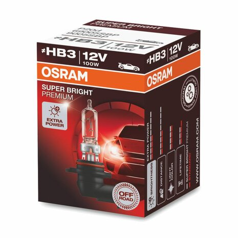 Osram HB3 Halogen Birne 12V 100W Super Bright Premium P20d