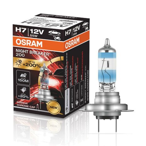 Osram H7 Halogen Birne 12V 55W PX26d Night Breaker 200 - Vehiclelamps.de