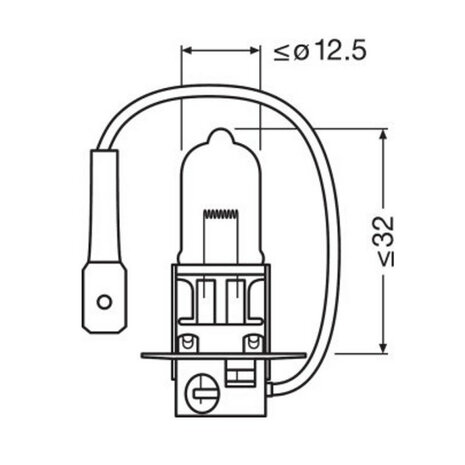 Osram H3 Halogeenlamp 12V 100W Super Bright Premium PK22s