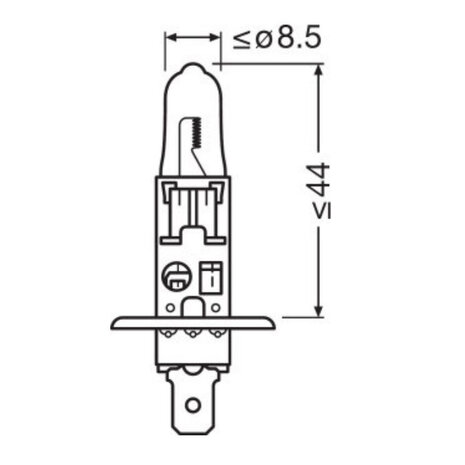 Osram H1 Halogeenlamp 12V 55W P14.5s Night Breaker Silver