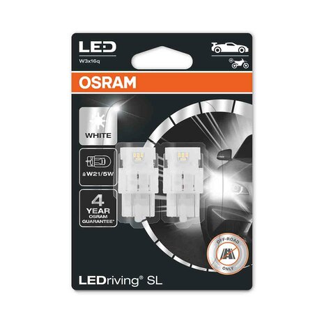 Osram W21/5W LED Retrofit Weiß W3x16q 2 Stück | OFF-ROAD ONLY