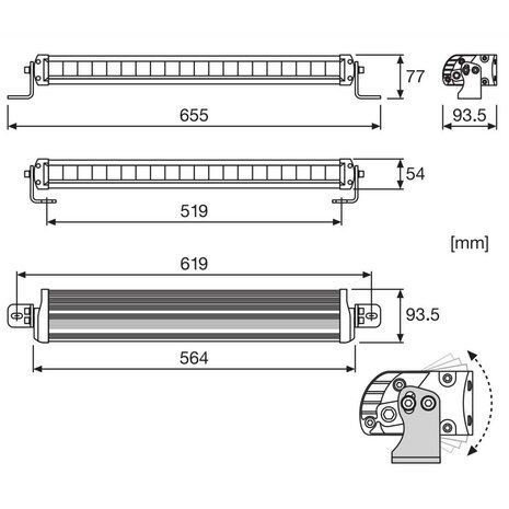 Osram LED Lightbar Combi FX500-CB 57CM