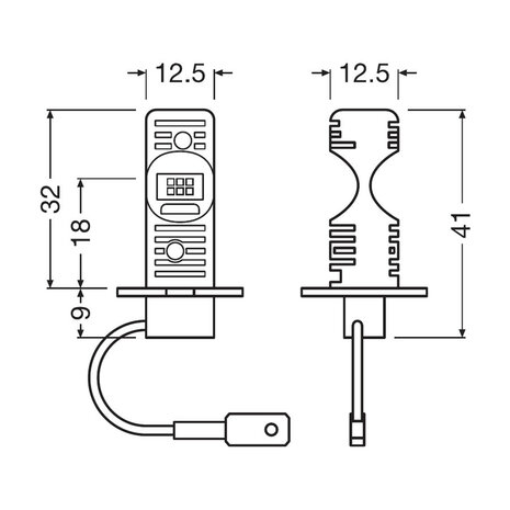 Osram H3 HL Easy LED-Scheinwerfer-Set 8W PK22s 12V