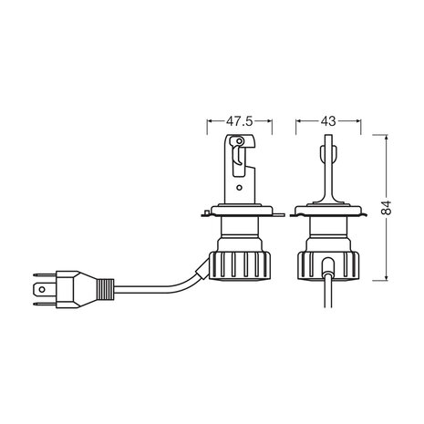 Osram Night Breaker LED Vintage H4 + R2 Street Legal Set | +330%